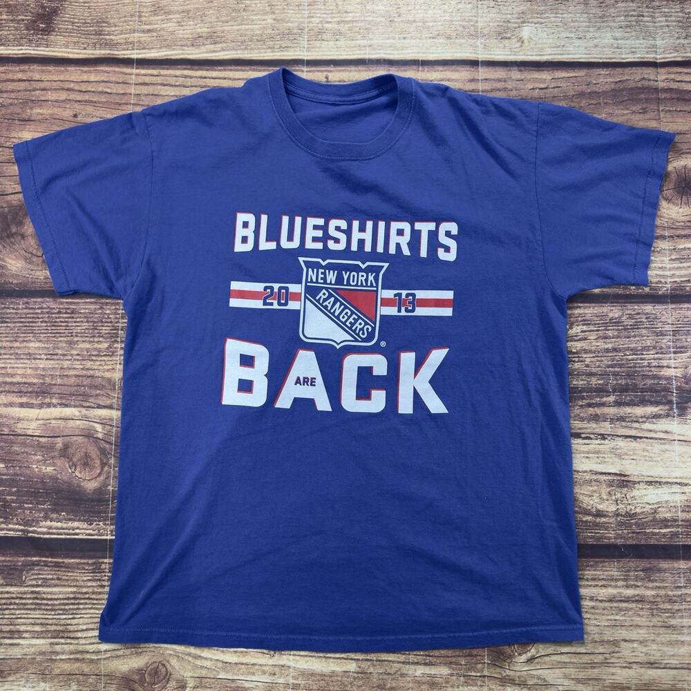 NHL New York Rangers 2013 Blueshirts Are Back T-Shirt Large Presented By Chase